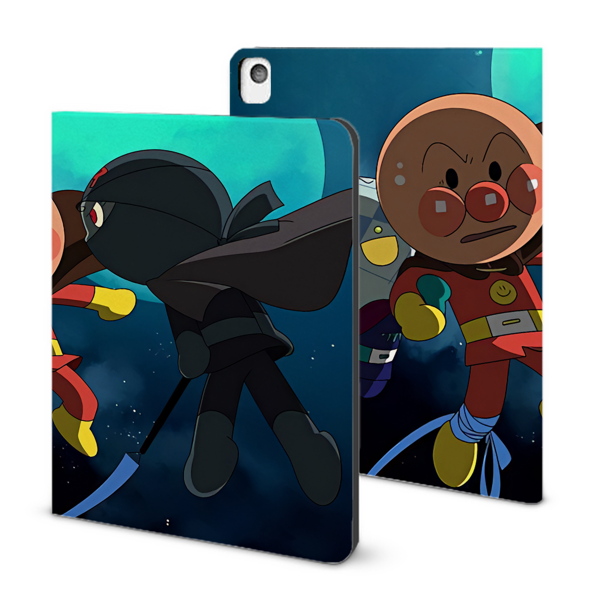 （画像用） アンパンマン Anpanman IPadケース ペンホルダー付き ブックスタイルデザイン